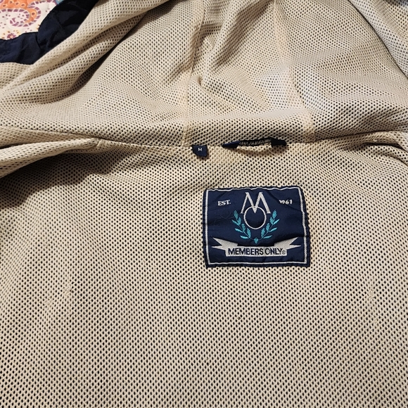 Vintage Members Only Blue Pull Over Nylon Jacket Size Medium - Picture 7 of 13